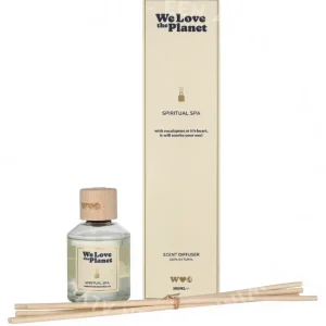We Love The Planet Spiritual Spa Scent Diffuser 100ml  fles en verpakking