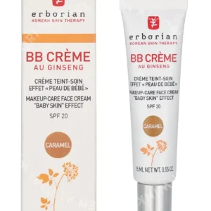 Erborian BB Cream Au Ginseng 5-In-1 Baby Skin Effect SPF20 15ml Caramel fles en verpakking