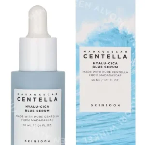 Skin1004 Hyalu-Cica Blue Serum Madagascar Centella 30ml  fles en verpakking