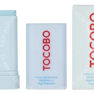 Tocobo Cotton Soft Sun Stick SPF50 PA++++ 19g  fles en verpakking