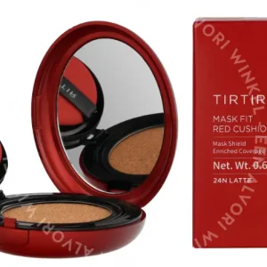 Tirtir Mask Fit Red Cushion Foundation SPF40 18g #24N Latte fles en verpakking