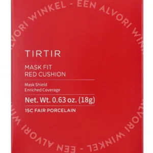 Tirtir Mask Fit Red Cushion Foundation SPF40 18g #15C Fair Porcelain fles