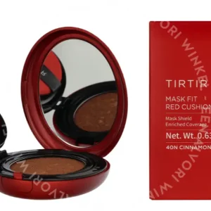 Tirtir Mask Fit Red Cushion Foundation SPF40 18g #40N Cinnamon fles en verpakking