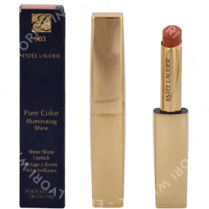 E.Lauder Pure Color Illuminating Shine Sheer Shine Lipstick 1.8g #903 Imaginary fles en verpakking