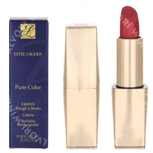 E.Lauder Pure Color Creme Lipstick 3.5g #420 Rebellious Rose fles en verpakking