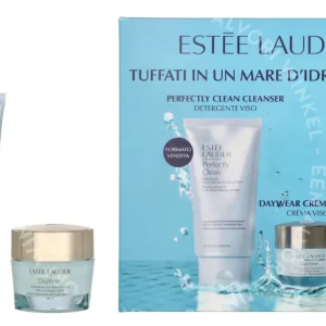 E.Lauder DayWear Spring Set 200ml DayWear Multi-Protection Anti-Oxidant 24H-Moisture Creme SPF15 50ml/Perfectly Clean Multi-Action Foam Cleanser/Moisture Mask 150ml fles en verpakking