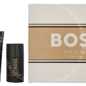 Hugo Boss The Scent Giftset 275ml Edt Spray 100ml/Shower Gel 100ml/Deo Stick 75ml fles en verpakking