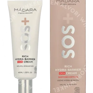 Madara SOS Rich Hydra Barrier Cica Cream 40ml  fles en verpakking