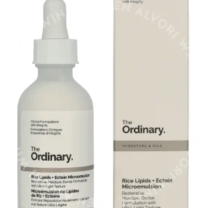 The Ordinary Rice Lipids + Ectoin Microemulsion Moisturizer 60ml  fles en verpakking