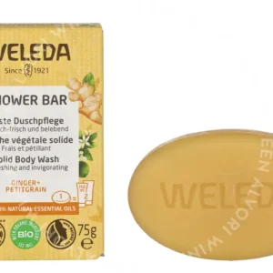 Weleda Shower Bar 75g Ginger + Petitgrain fles en verpakking