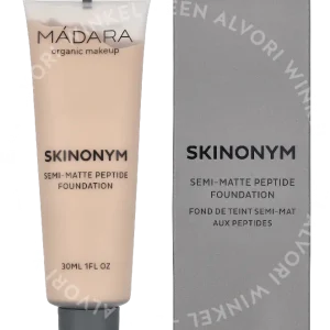 Madara Skinonym Semi-Matte Peptide Foundation 30ml #10 Porcelain fles en verpakking