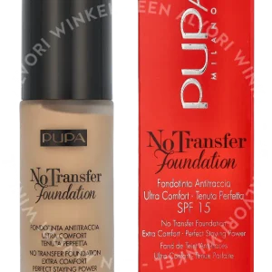 Pupa No Transfer Foundation SPF15 30ml #01 Nude fles en verpakking