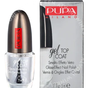 Pupa Lasting Color Gel Glass Effect Nail Polish 5ml Gel Top Coat fles en verpakking