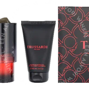 Trussardi Primo Giftset 200ml Edp Spray 100ml Box/Shampoo & Shower Gel 100ml/Beauty Bag fles en verpakking