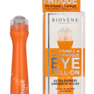 Biovene Anti-Fatigue Eye Roll On Device 15ml Organic Banana fles en verpakking