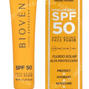 Biovene Hyaluronic SPF50 Anti-Aging Face Fluid 40ml  fles en verpakking