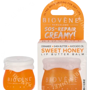 Biovene Sos-Repair Creamy! Sweet Honey Lip Butter Balm 8g  fles en verpakking