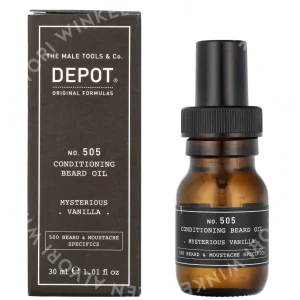 Depot No. 505 Conditioning Beard Oil 30ml Mysterious Vanilla fles en verpakking