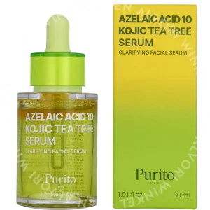 Purito Seoul Azelaic Acid 10 Kojic Tea Tree Serum 30ml  fles en verpakking
