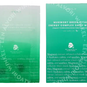 Axis-Y Mugwort Green Vital Engery Complex Sheet Mask 27ml  fles en verpakking
