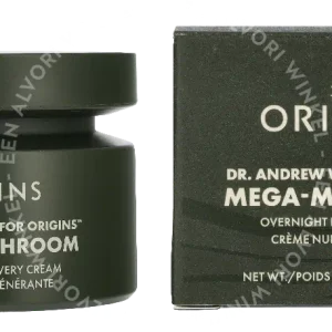 Origins Dr. Weil Mega-Mushroom Overnight Recovery Cream 50ml  fles en verpakking