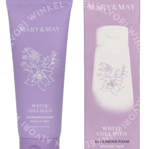 Mary & May White Collagen Cleansing Foam 150ml  fles en verpakking