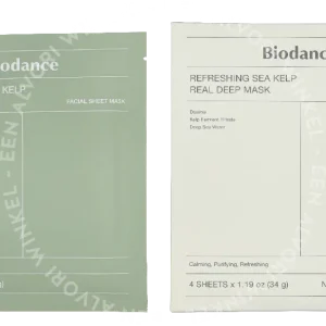 Biodance Refreshing Sea Kelp Real Deep Mask Pack 136g 4x34gr fles en verpakking
